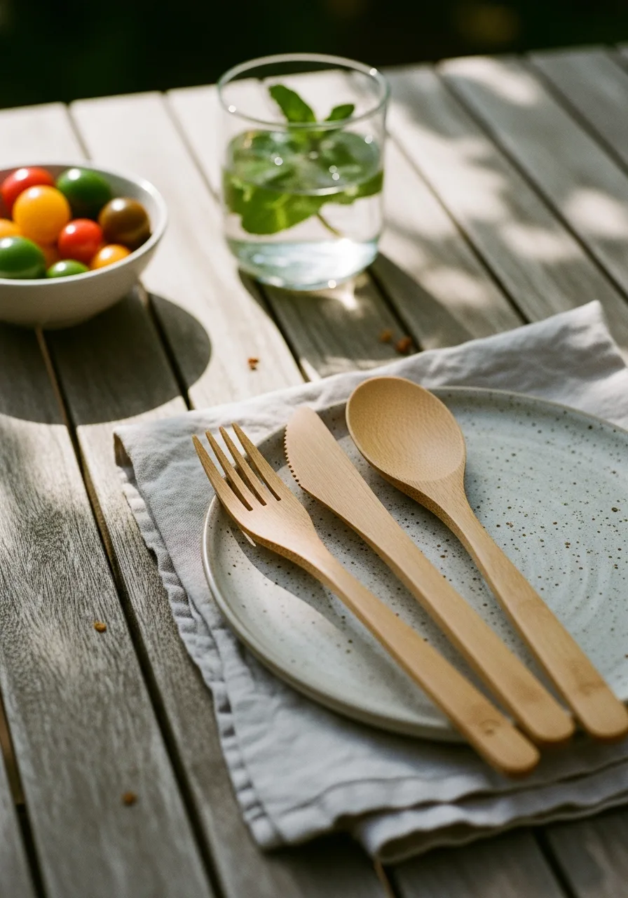 15. Reusable Bamboo Cutlery Sets