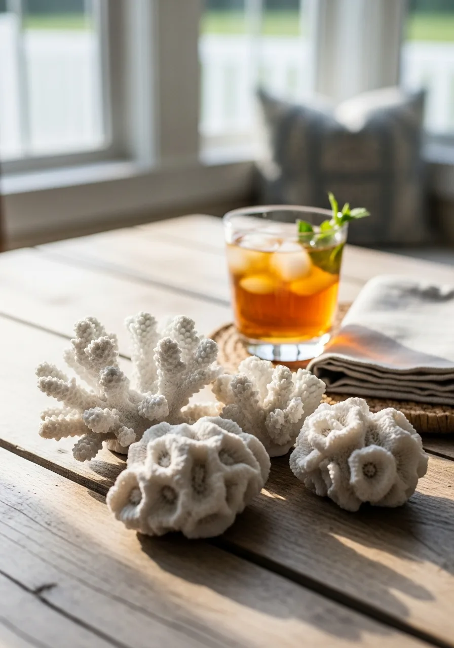 22. Faux White Coral Accents