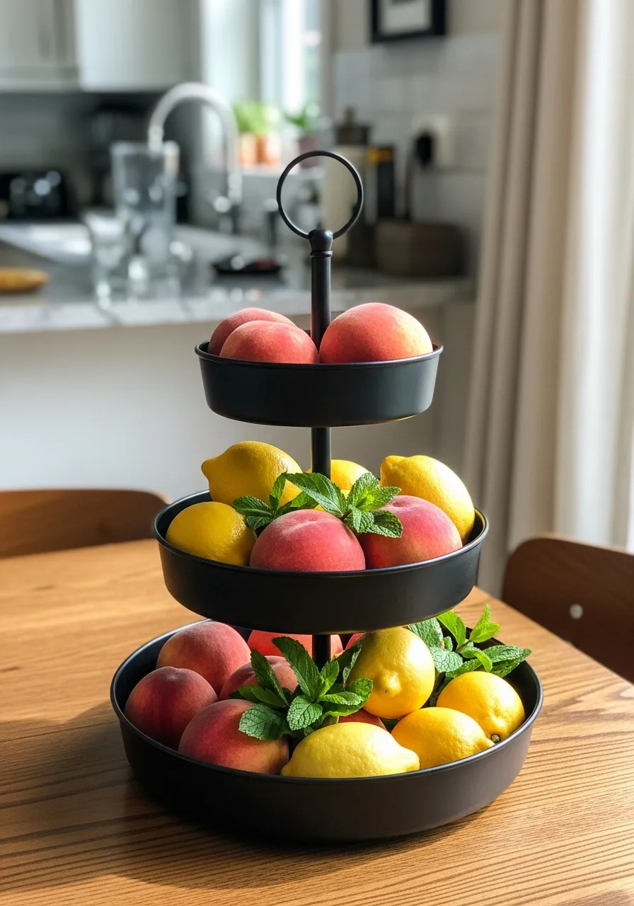 36. Tiered Metal Fruit Stands