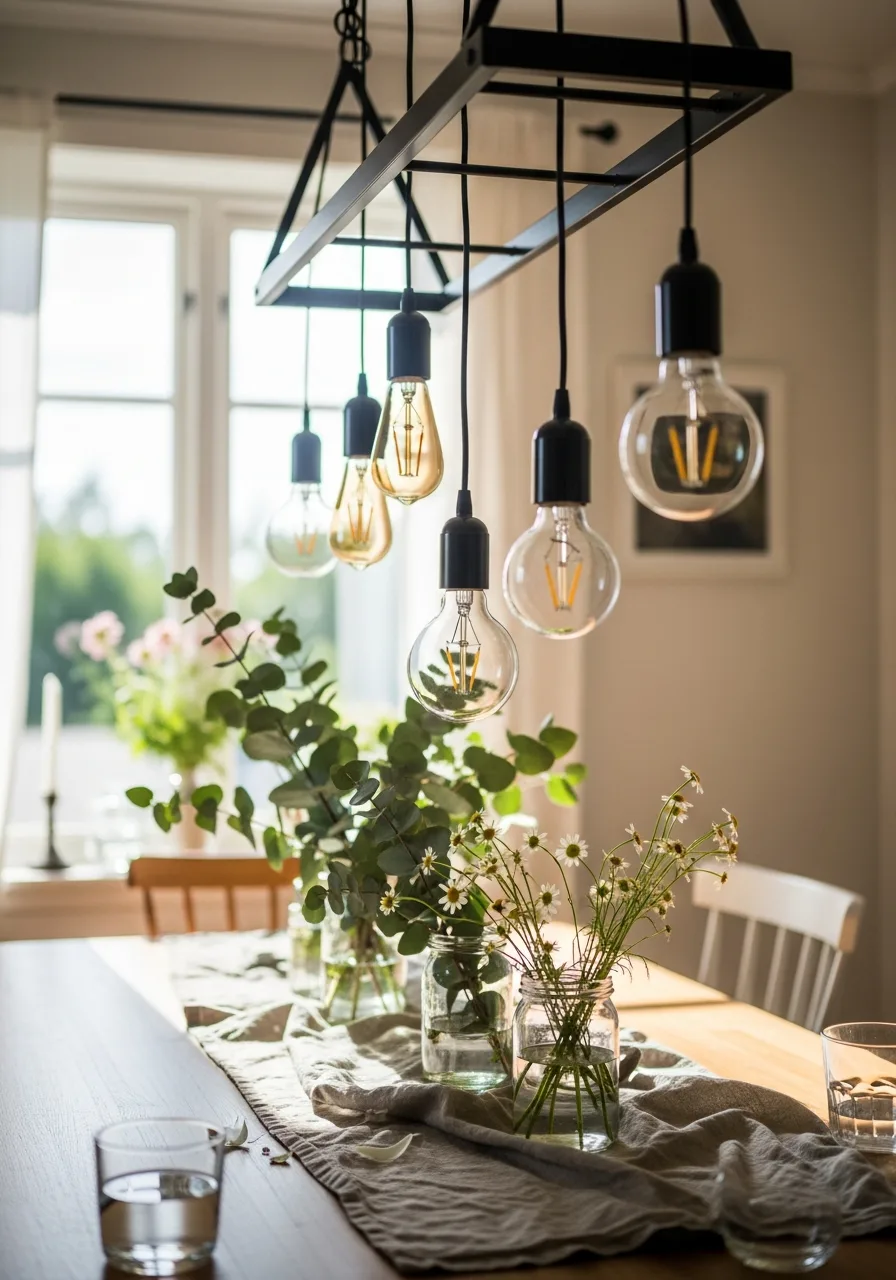 42. Over-Table Edison Bulb Frame