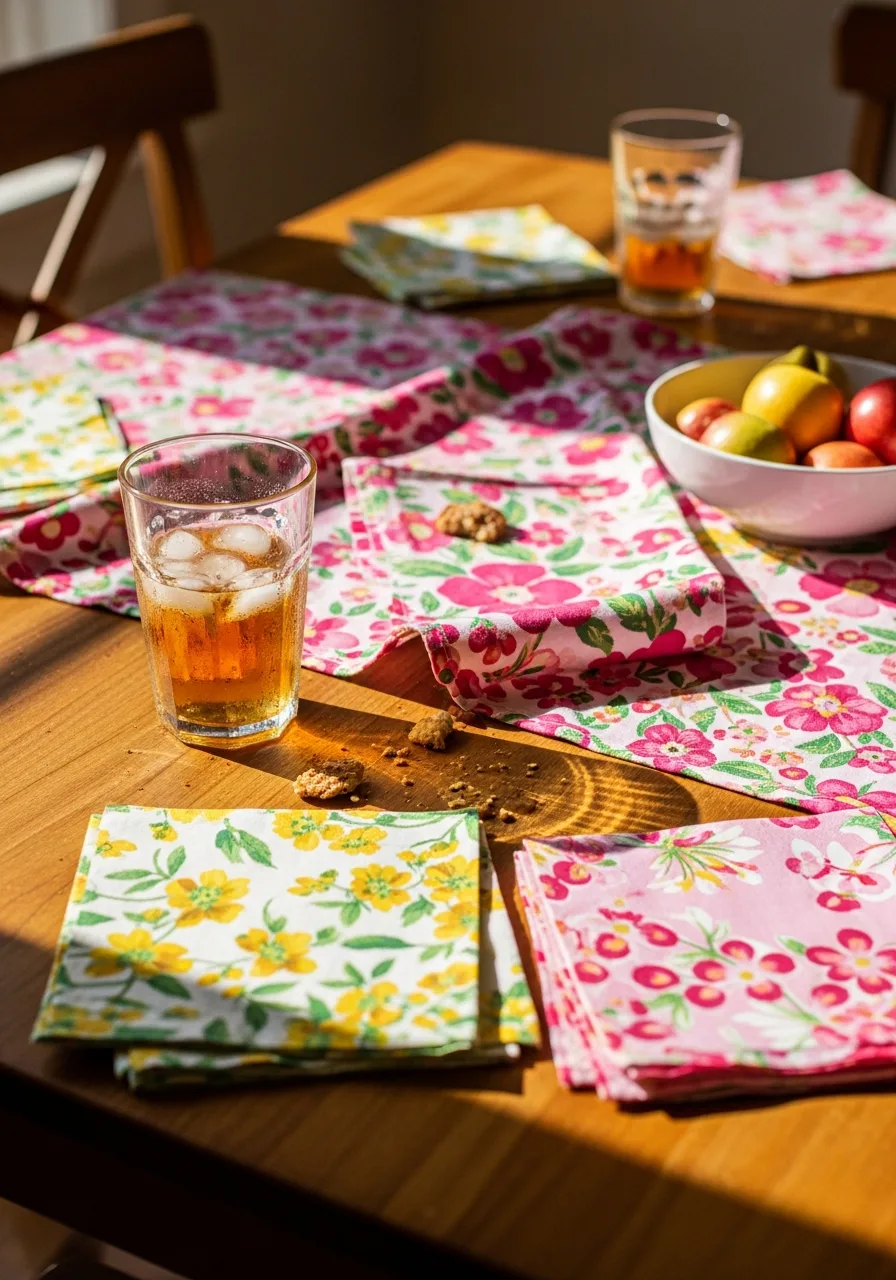 43. Bright Floral Print Cloths