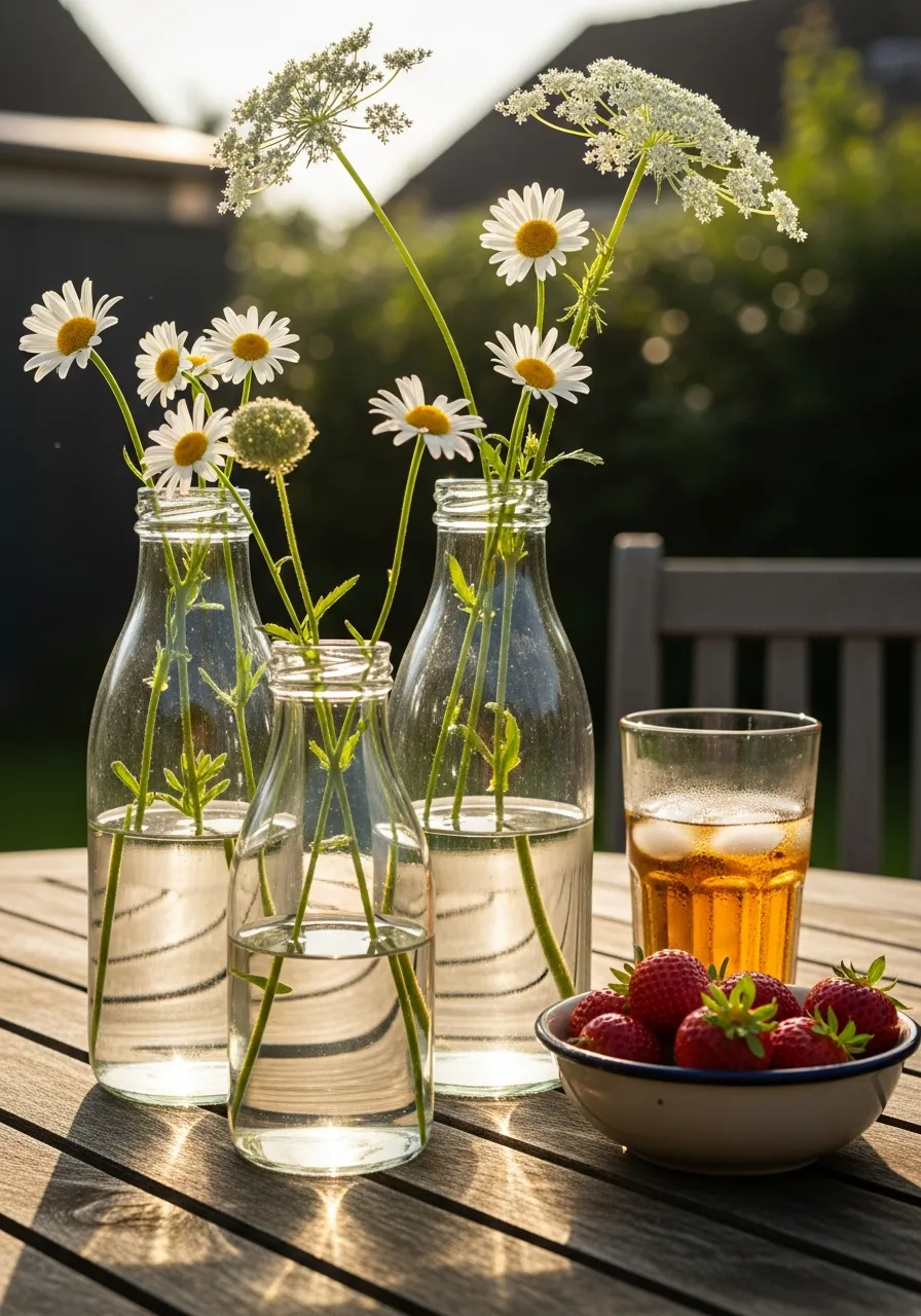 45. Vintage Glass Milk Bottles