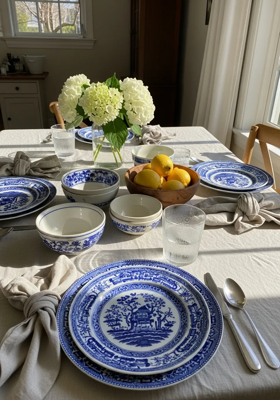 6. Classic Blue White China