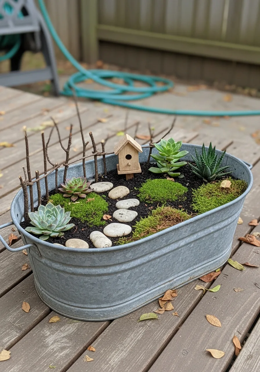 4. Rustic Fairy Garden
