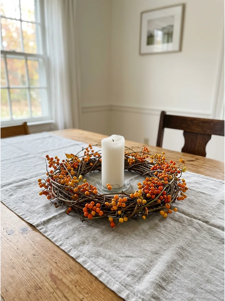 12. Bittersweet Vine Table Wreath