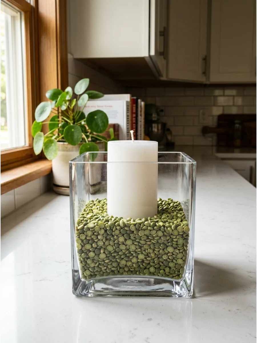 18. Split Pea Glass Vases