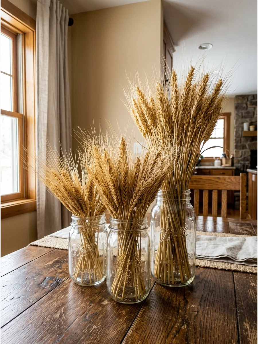 2. Mason Jar Wheat Bundles