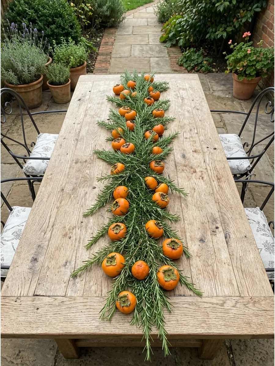 31. Rosemary and Persimmon Garland
