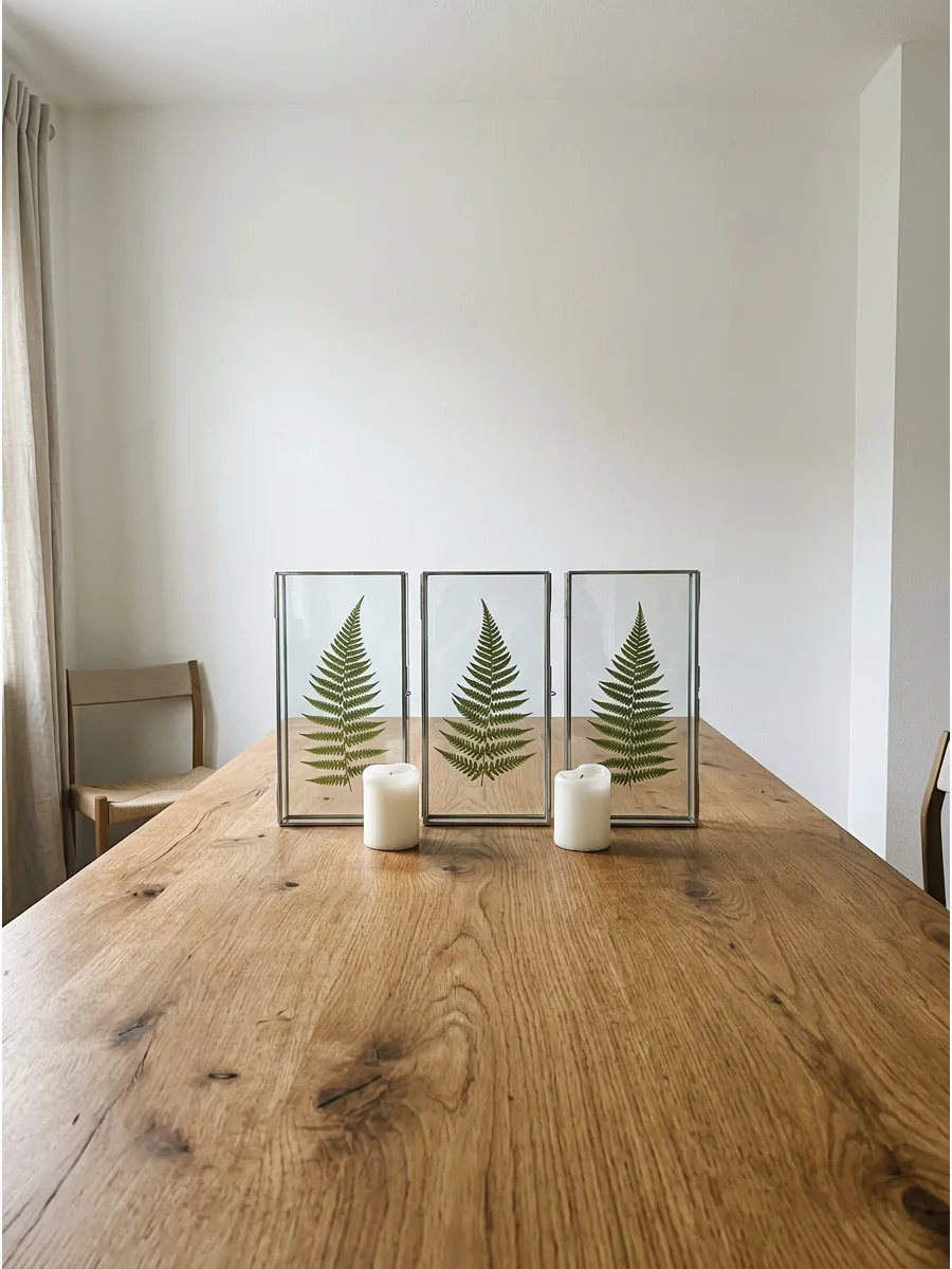 50. Floating Fern Shadow Box Runner