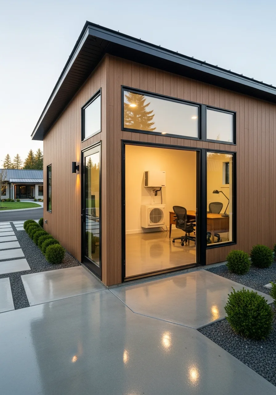 13. Detached Garage With Office