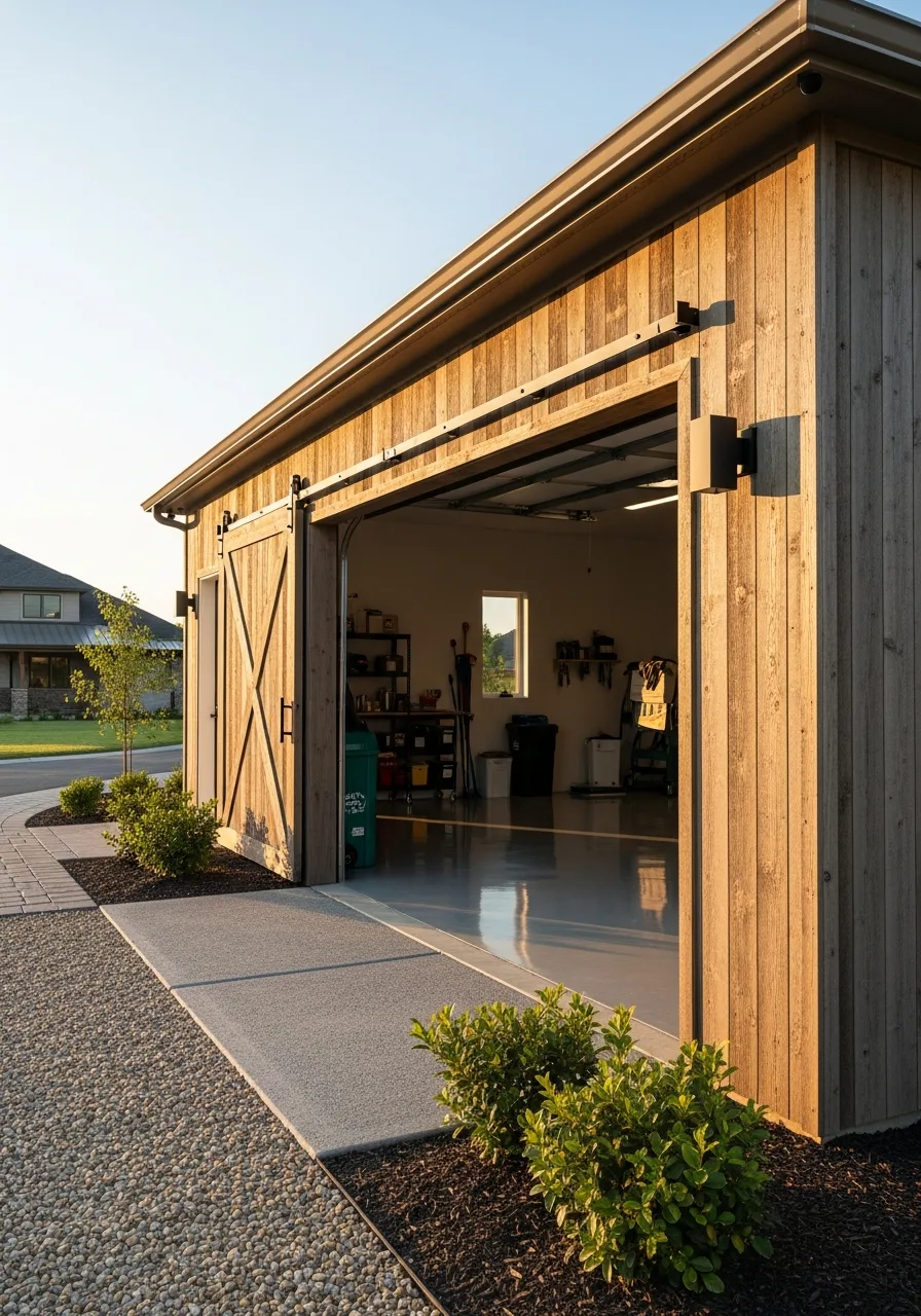 24. Sliding Barn Door Garage