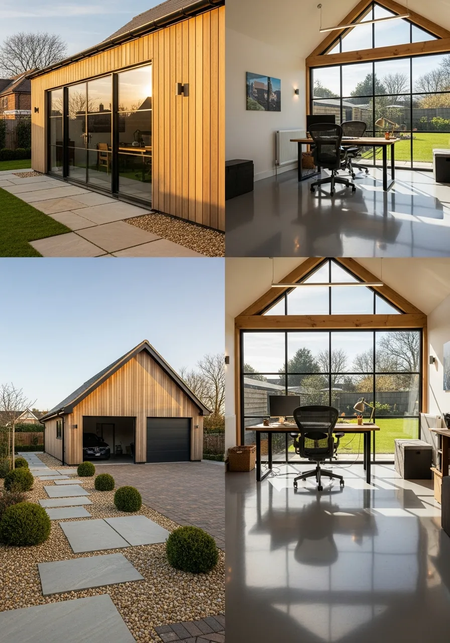 43. Glass-Fronted Modern Garden Studio