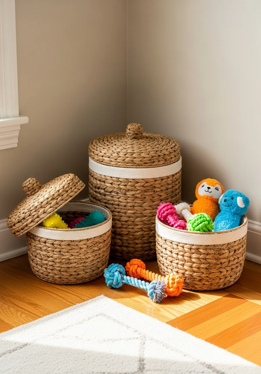 14. Dog Room With Toy Baskets