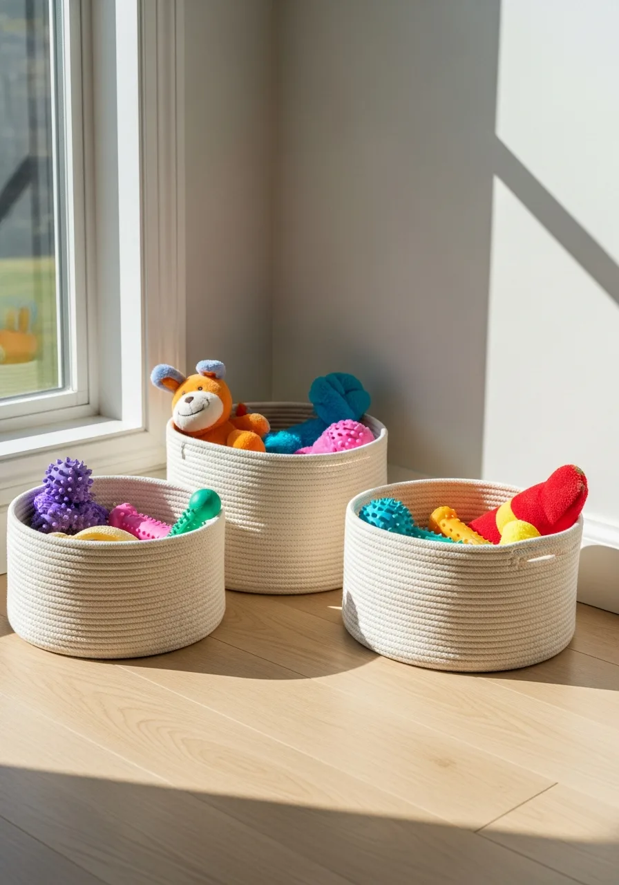 29. Dog Room With Toy Baskets