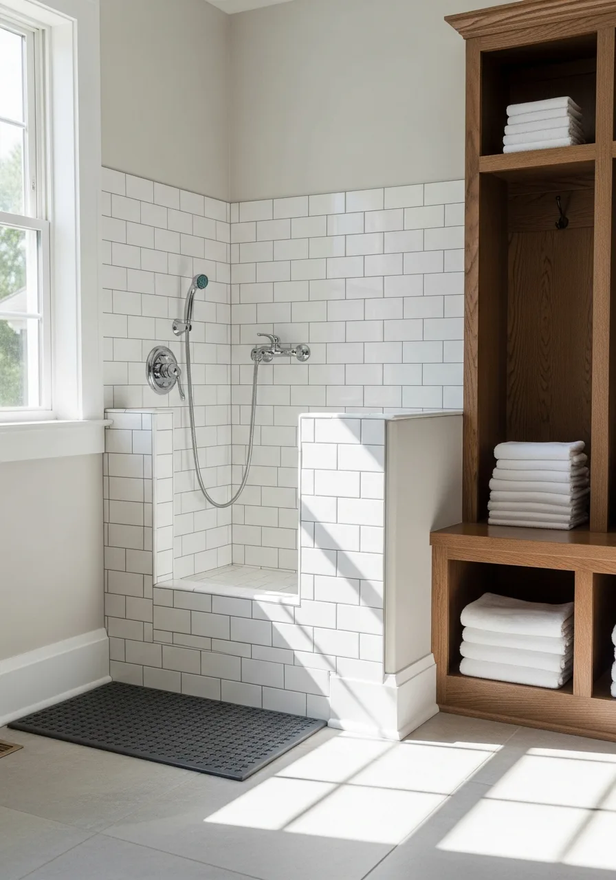 34. Tiled Pet Rinse Area