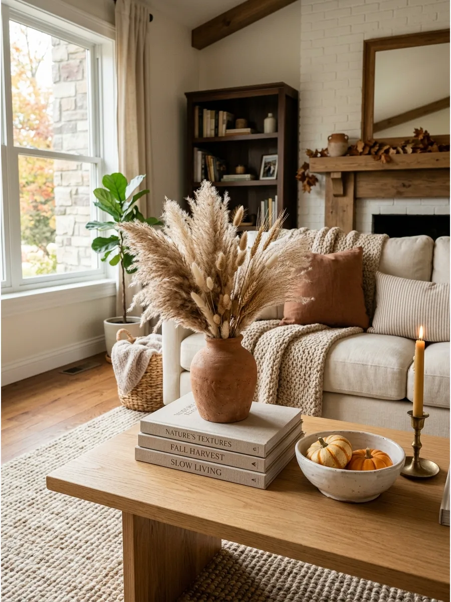 13. Terracotta Vase and Dried Grass
