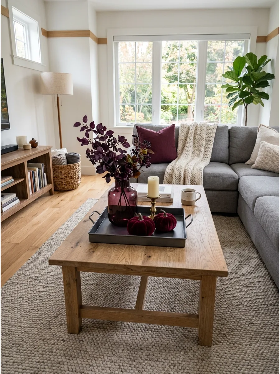 16. Moody Burgundy and Plum Display