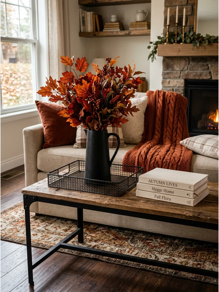 19. Black and Rust Coffee Table
