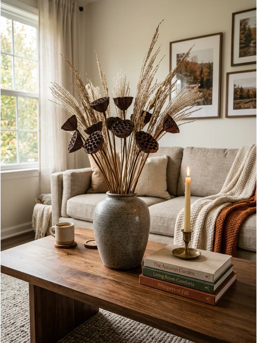 26. Stoneware Vase Fall Arrangement
