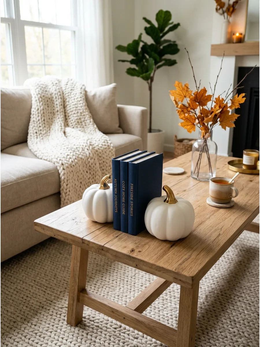 31. Mini Pumpkin Bookends