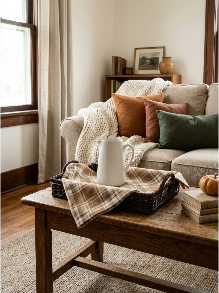 35. Plaid Fabric Tray Liner