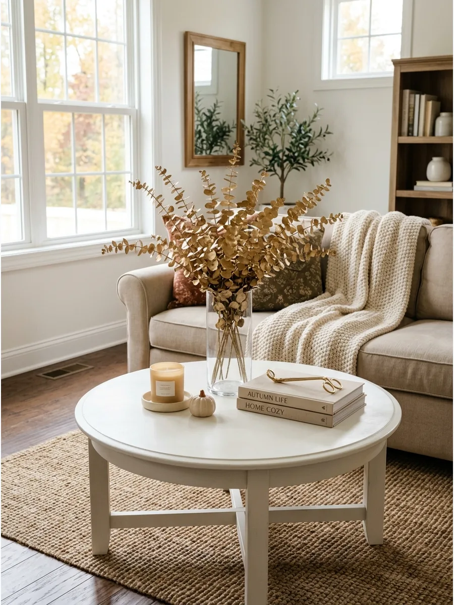 38. Round Coffee Table Triangle Arrangement