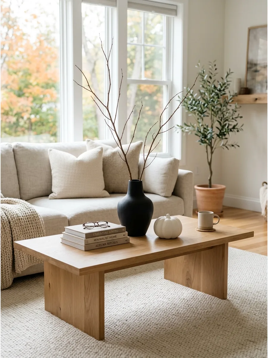 44. Modern Minimal Fall Coffee Table
