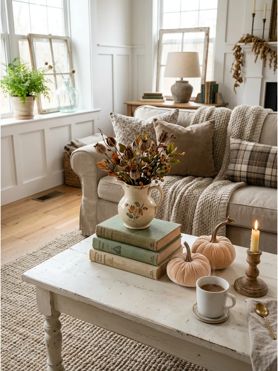 46. Cottage-Style Fall Coffee Table