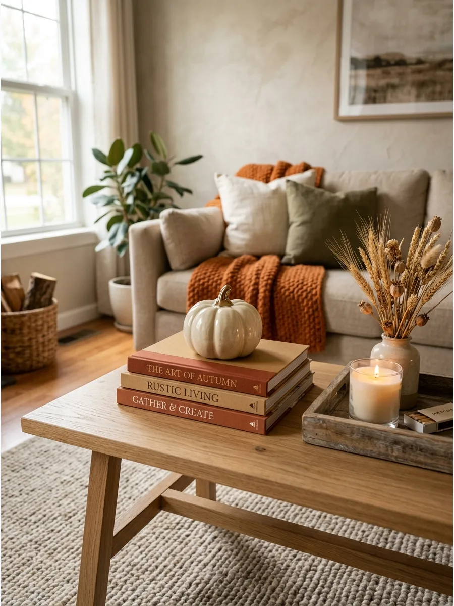 6. Fall Coffee-Table Book Stack