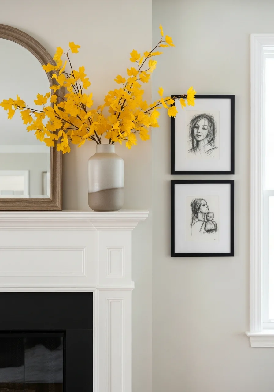 21. Create Asymmetrical Fall Mantels
