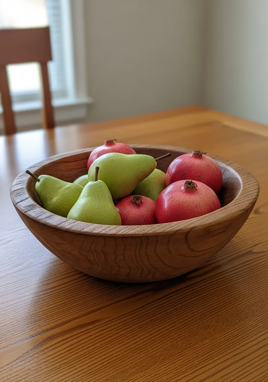 34. Fill a Wooden Fruit Bowl
