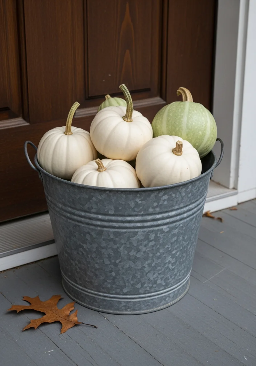 52. Make Muted Fall Porch Displays
