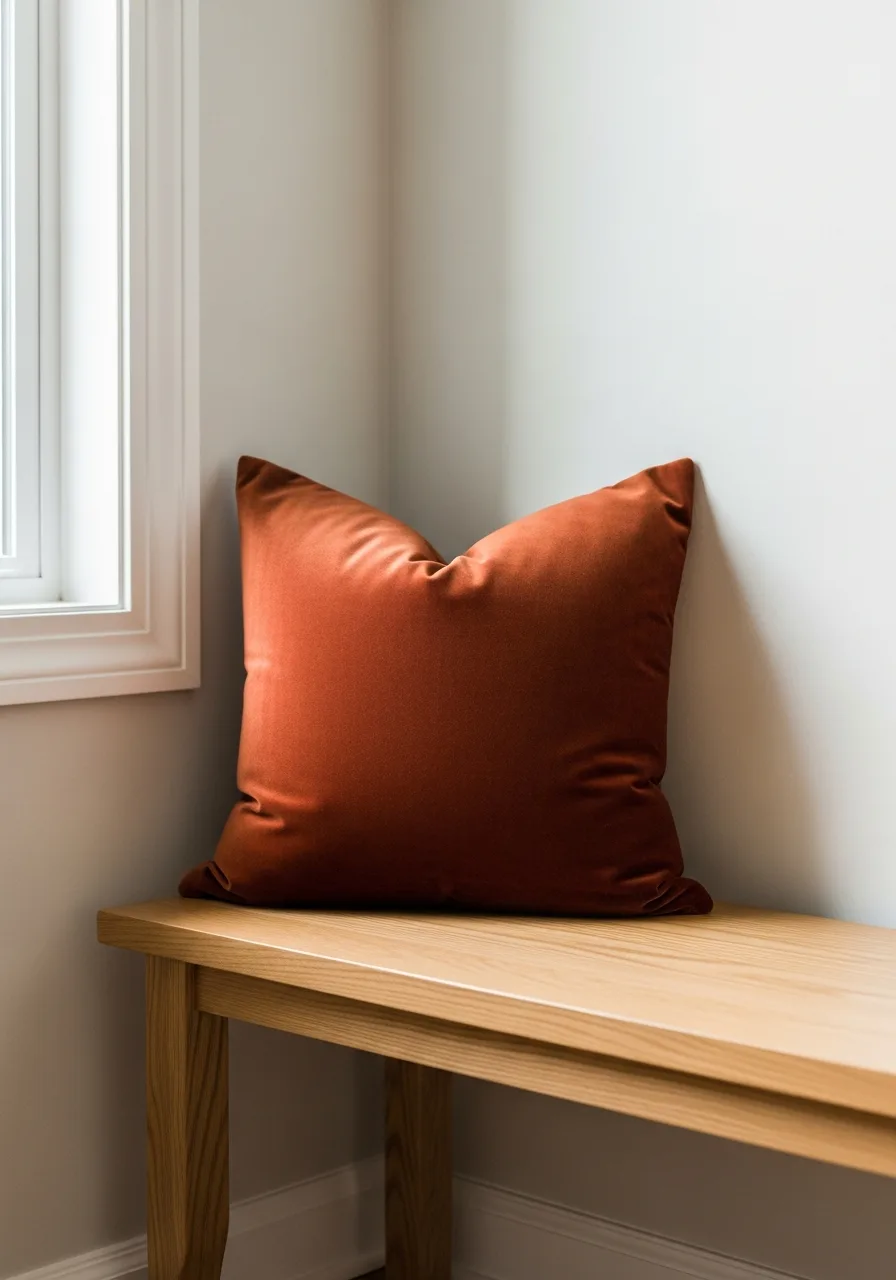 9. Rich Velvet Throw Pillows