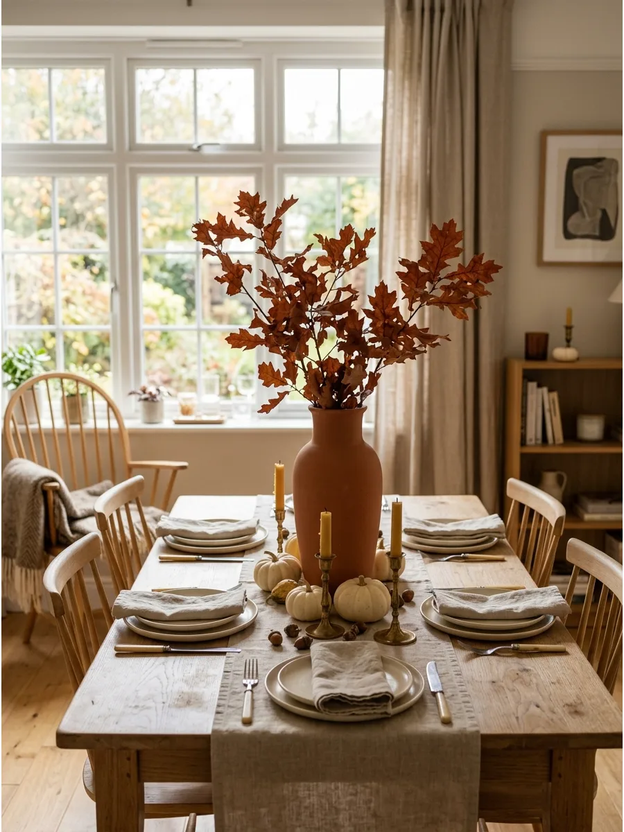 16. Terracotta Vase Fall Table