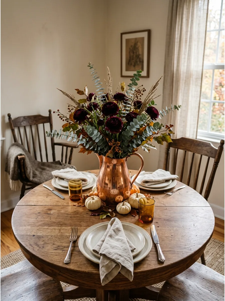 19. Copper Vase Autumn Arrangement