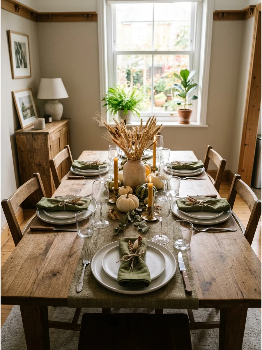 23. Olive Green Fall Tablescape