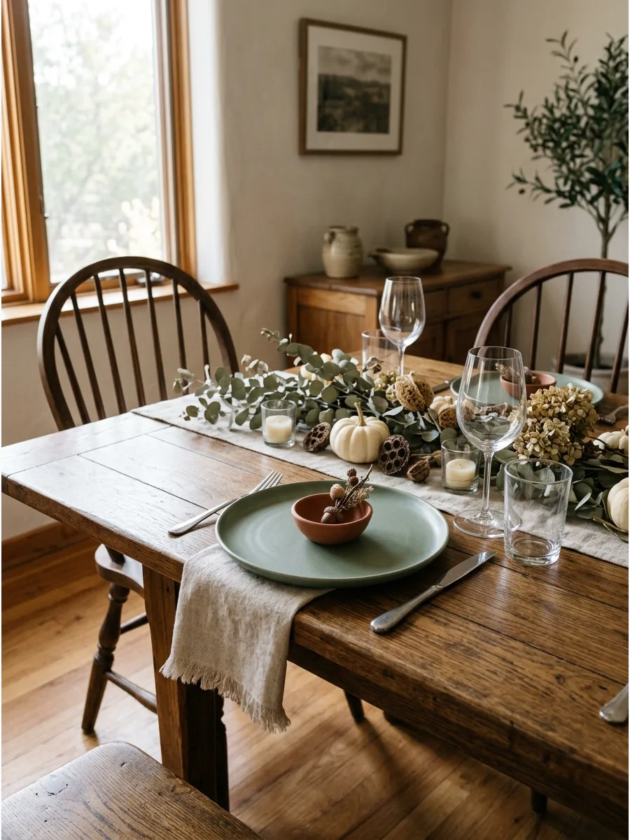 26. Terracotta and Sage Tablescape