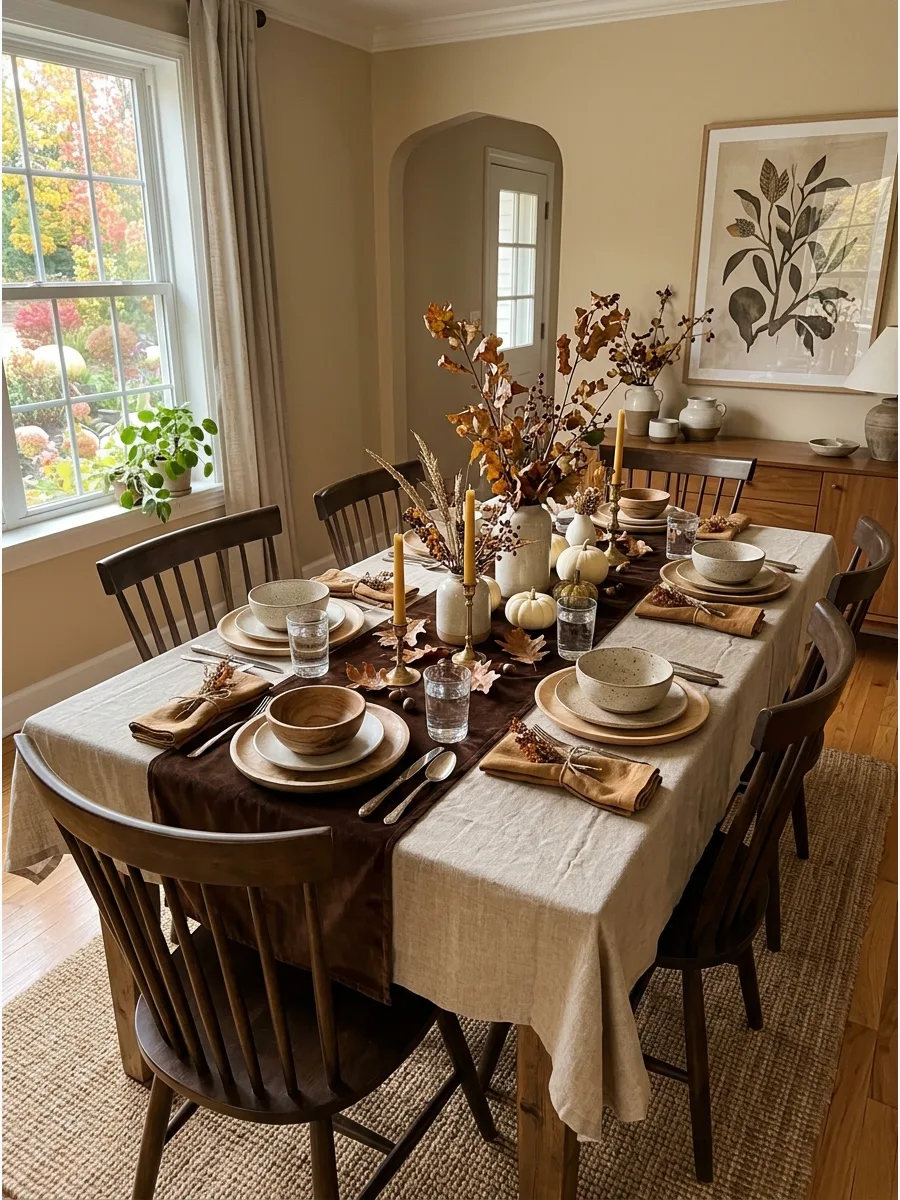 27. Chocolate Brown Tonal Table