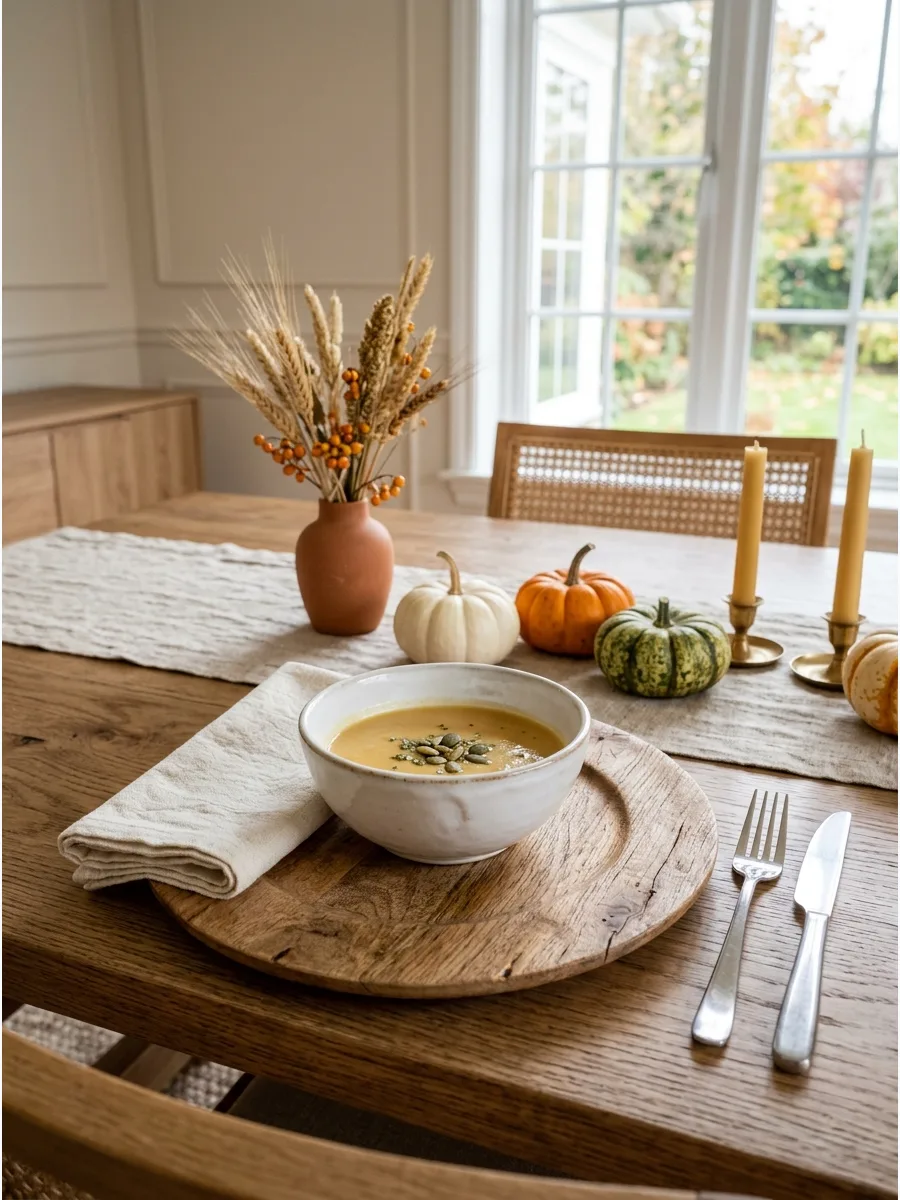 38. Wooden Charger Table Setting