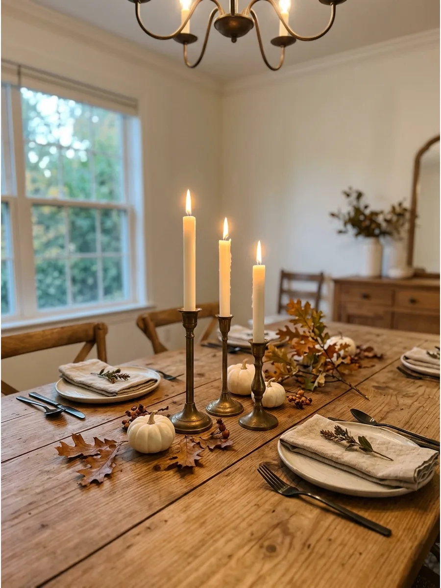 45. Candlelit Fall Table