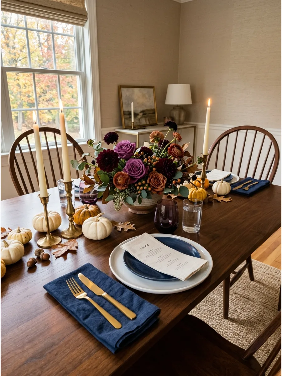 54. Elegant Autumn Dinner Table