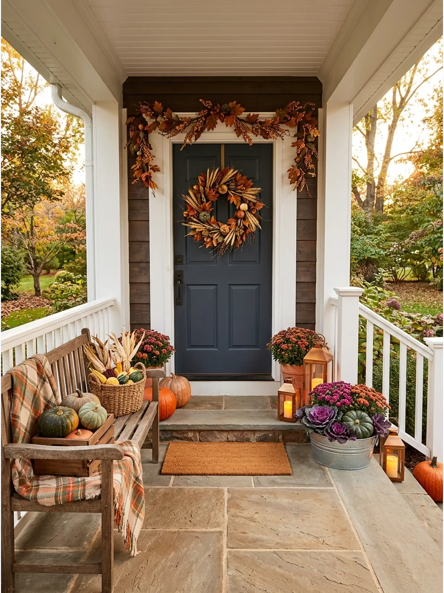 12. Jewel-Tone Autumn Porch