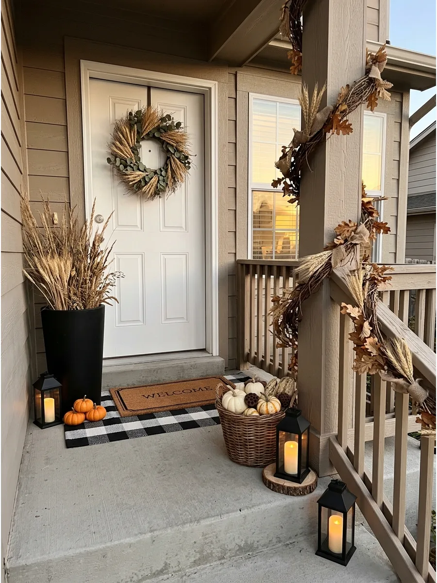 17. Small Fall Front Porch