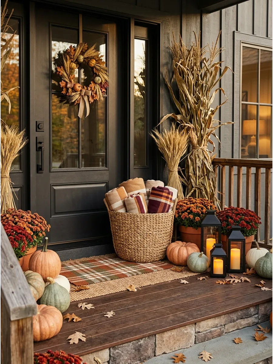 26. Basket of Fall Blankets