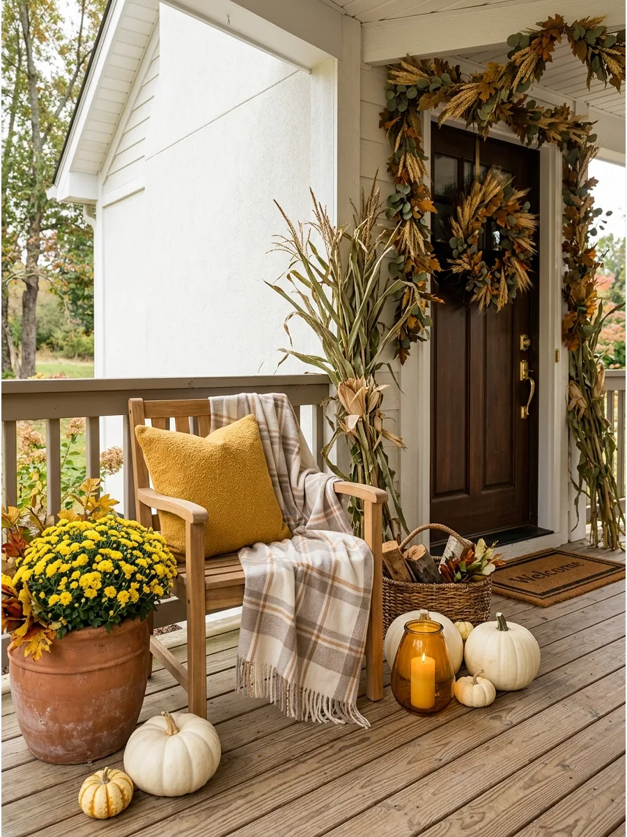 27. Fall Porch Pillow Refresh