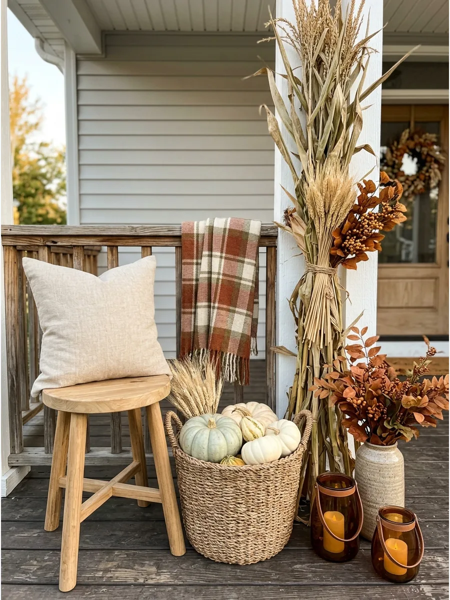 29. Natural Linen and Wood Porch