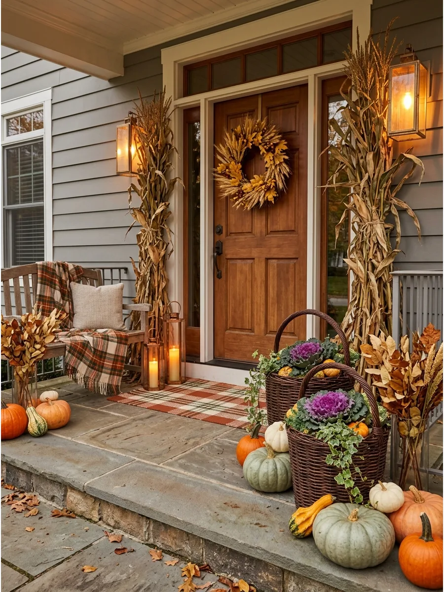 32. Woven Basket Fall Planters