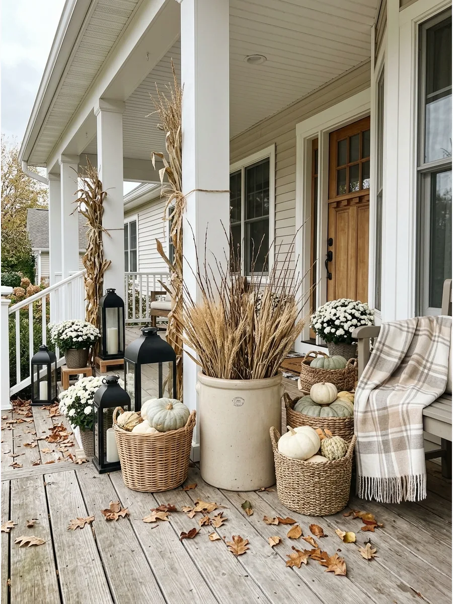 41. Vintage Crock Fall Arrangement