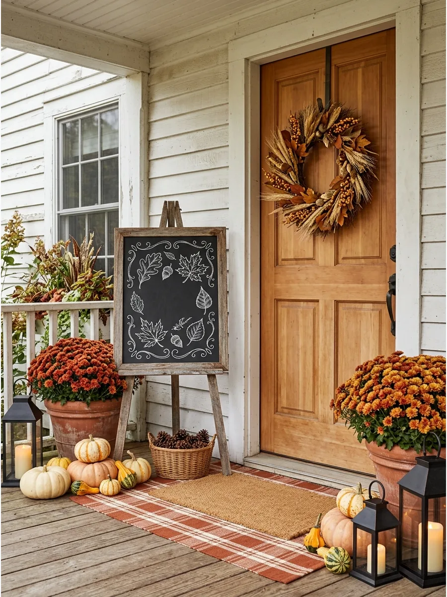 44. Simple Fall Chalkboard Sign