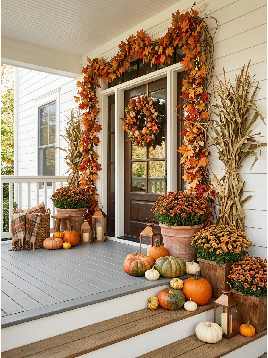 48. Fall Garland Around the Door